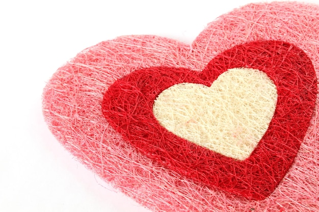 haftowane serce na materiale